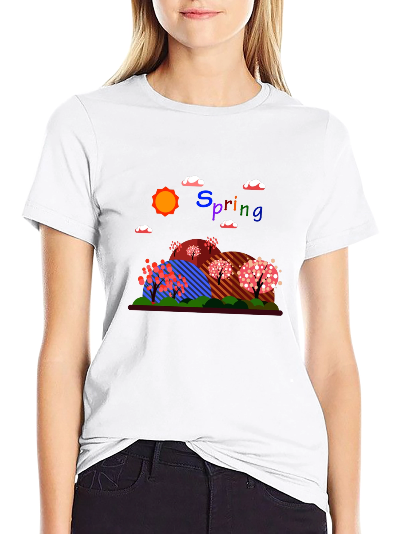 Black Spring Landscape Graphic Tee - Unisex view 9