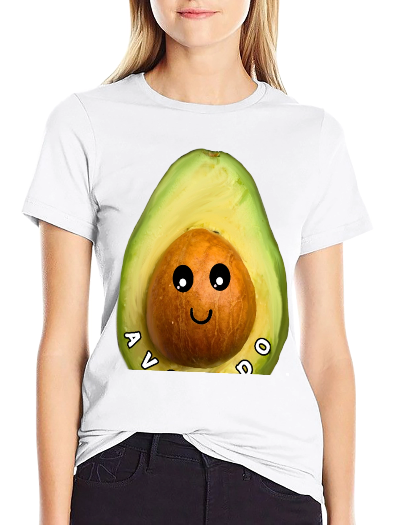 Black Avocado Graphic Tee - Cute Fruit Humor Shirt view 9