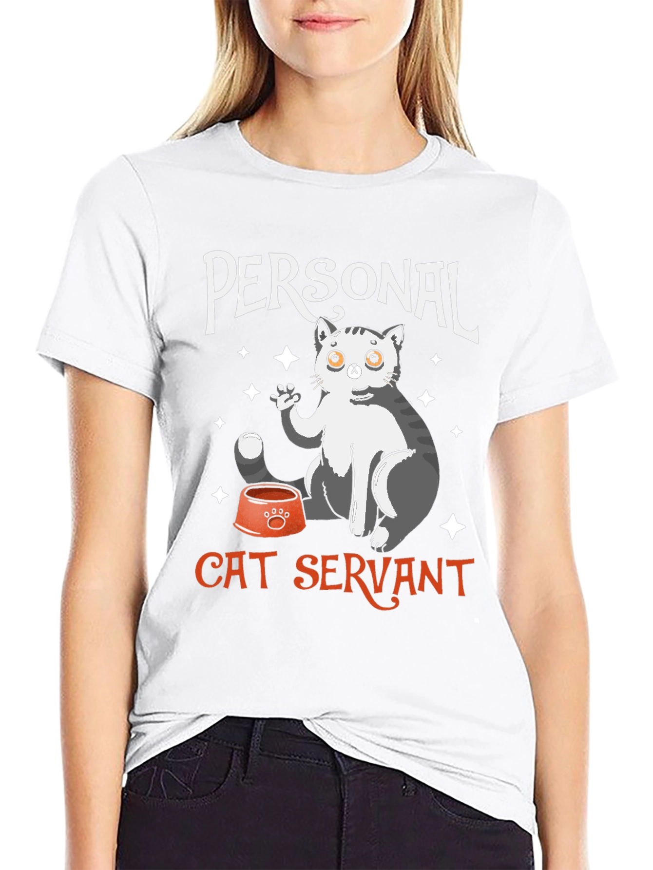 Black Personal Cat Servant T-Shirt view 9