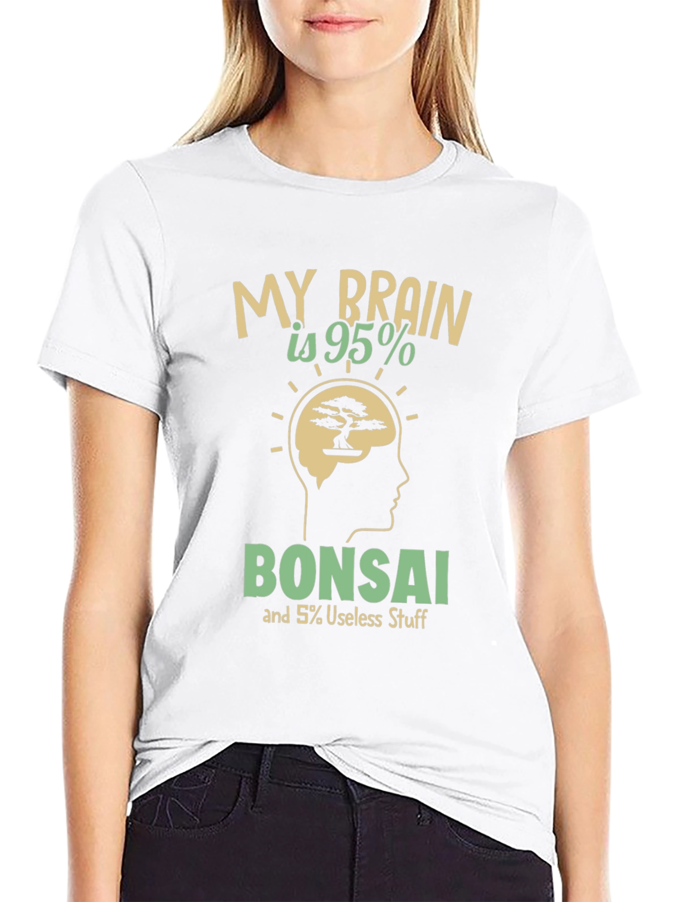 Black My Brain is 95% Bonsai T-Shirt view 9