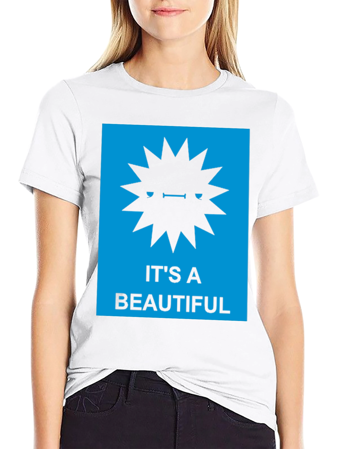 Black It's A Beautiful Star Burst T-Shirt view 9