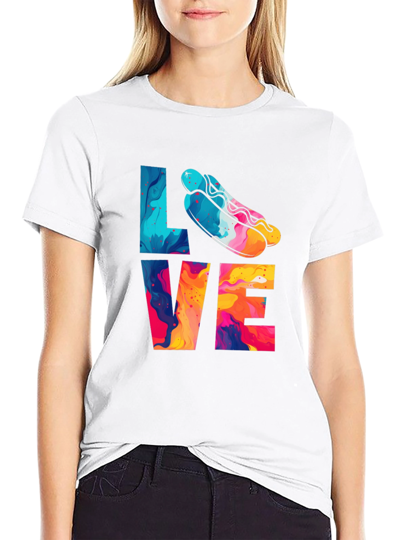 Black Love Hotdogs T-Shirt Fun Graphic Tee view 9
