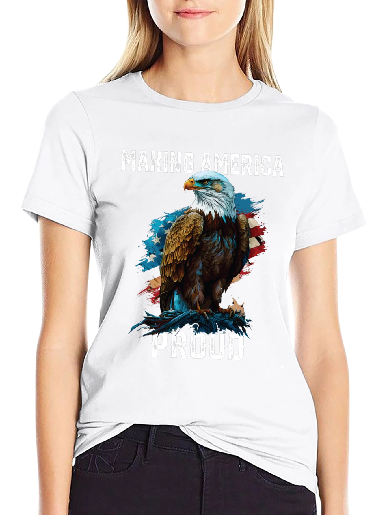Black American Eagle Pride T-Shirt view 9