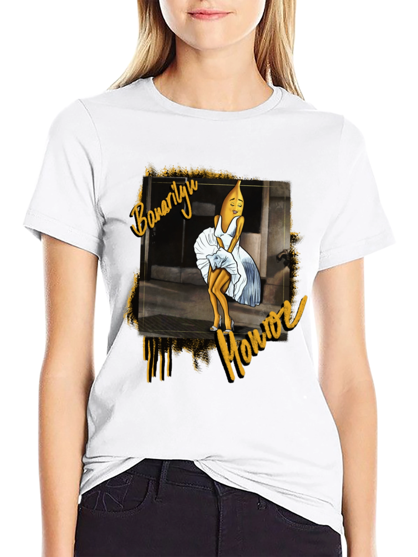 Black Bananalyn Monroe Unisex T-Shirt view 9
