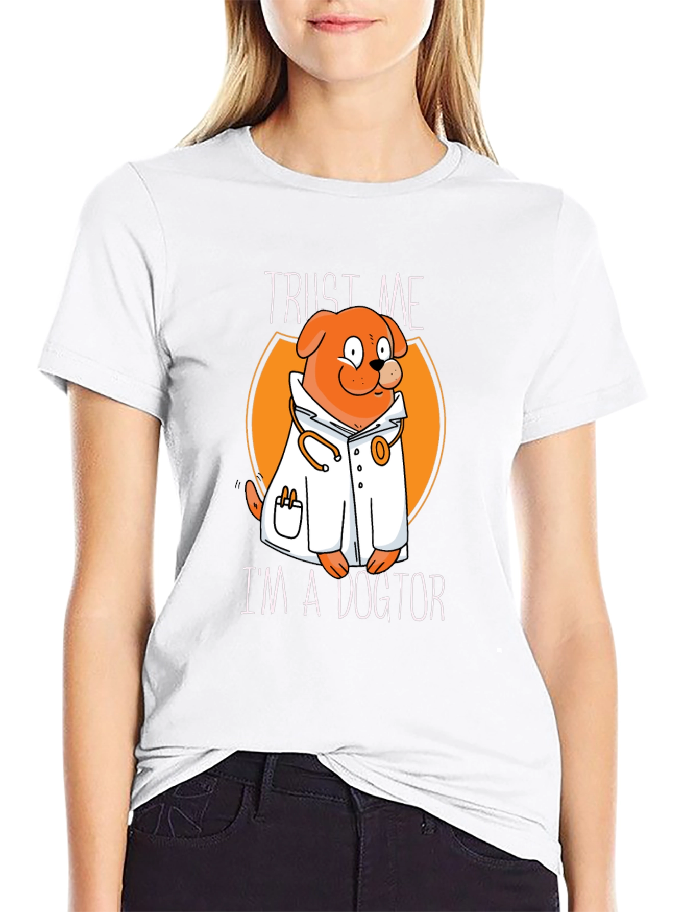 Black Trust Me I'm a Dogtor T-Shirt view 9
