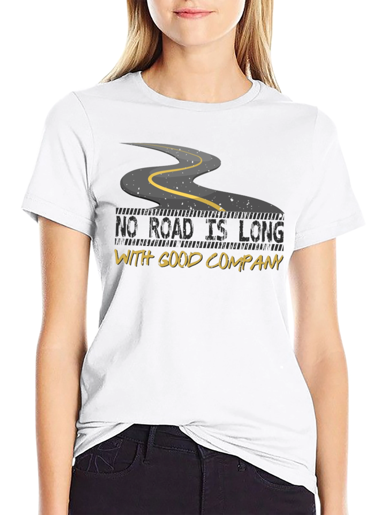 Black Motivational Road Trip T-Shirt - Good Company view 9