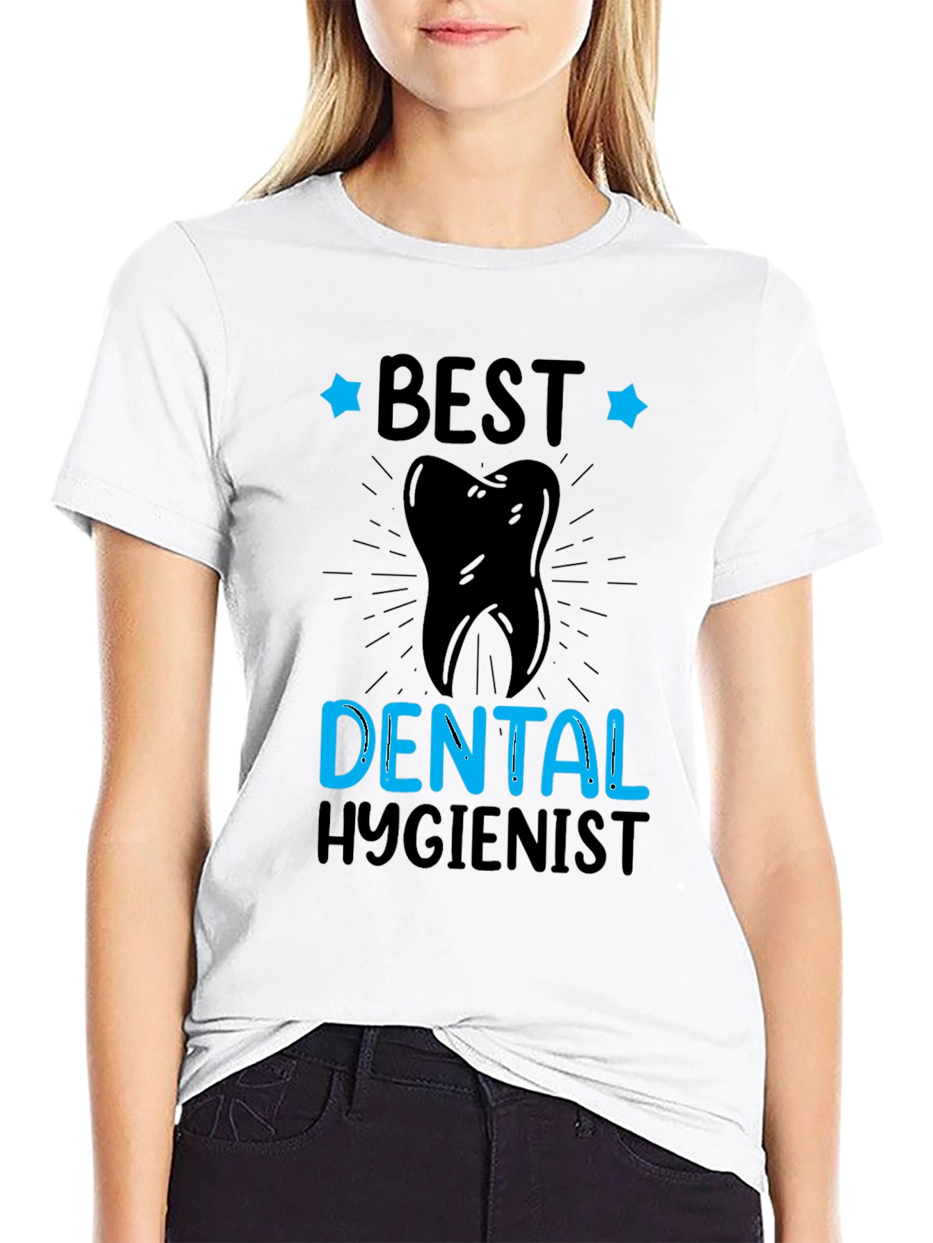 Black Best Dental Hygienist T-Shirt view 9