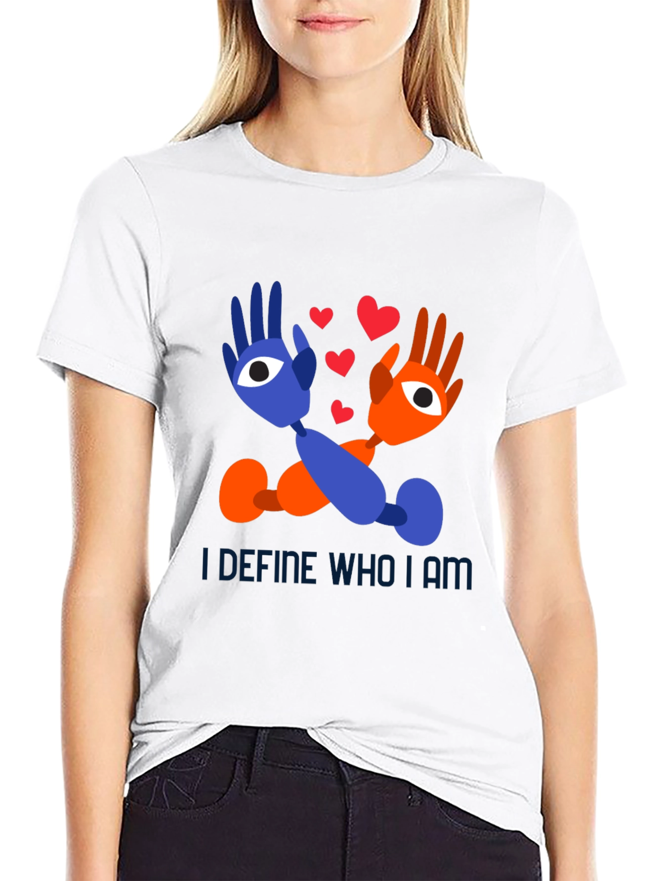 Black I Define Who I Am Graphic Tee view 9
