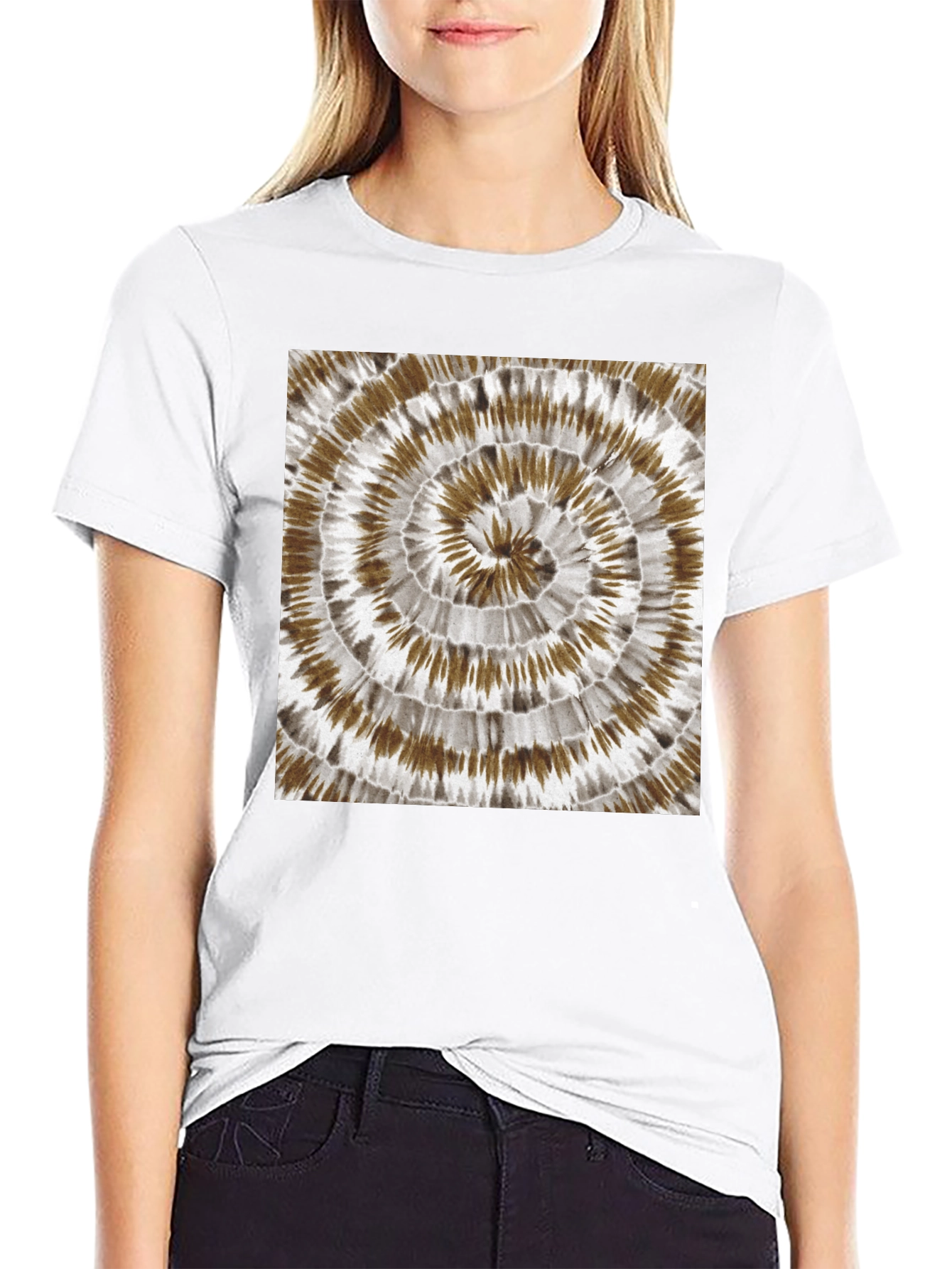 Black Tie-Dye Swirl T-Shirt - Casual Comfort view 9