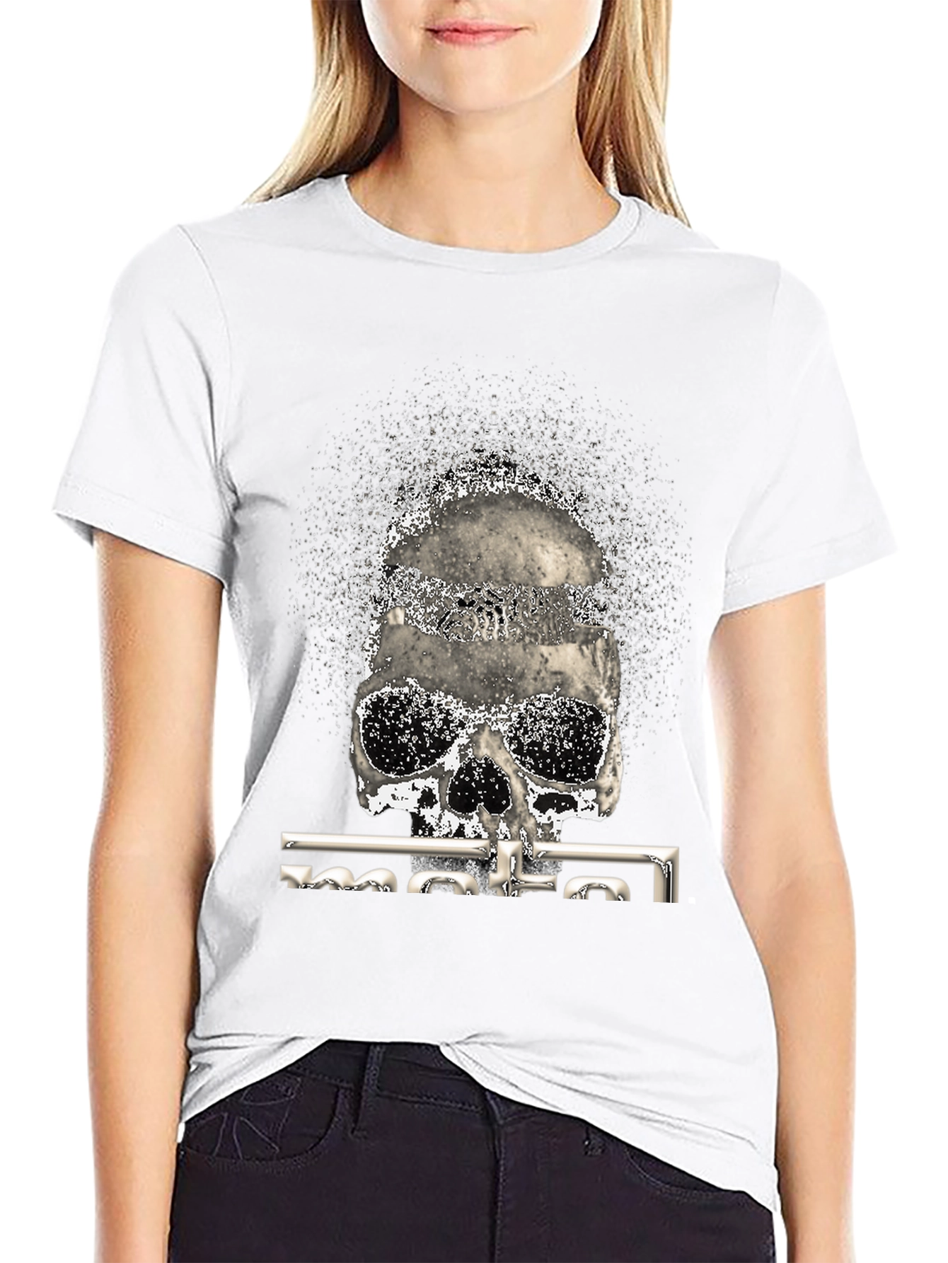 Skull Graphic Print T-Shirt - 9