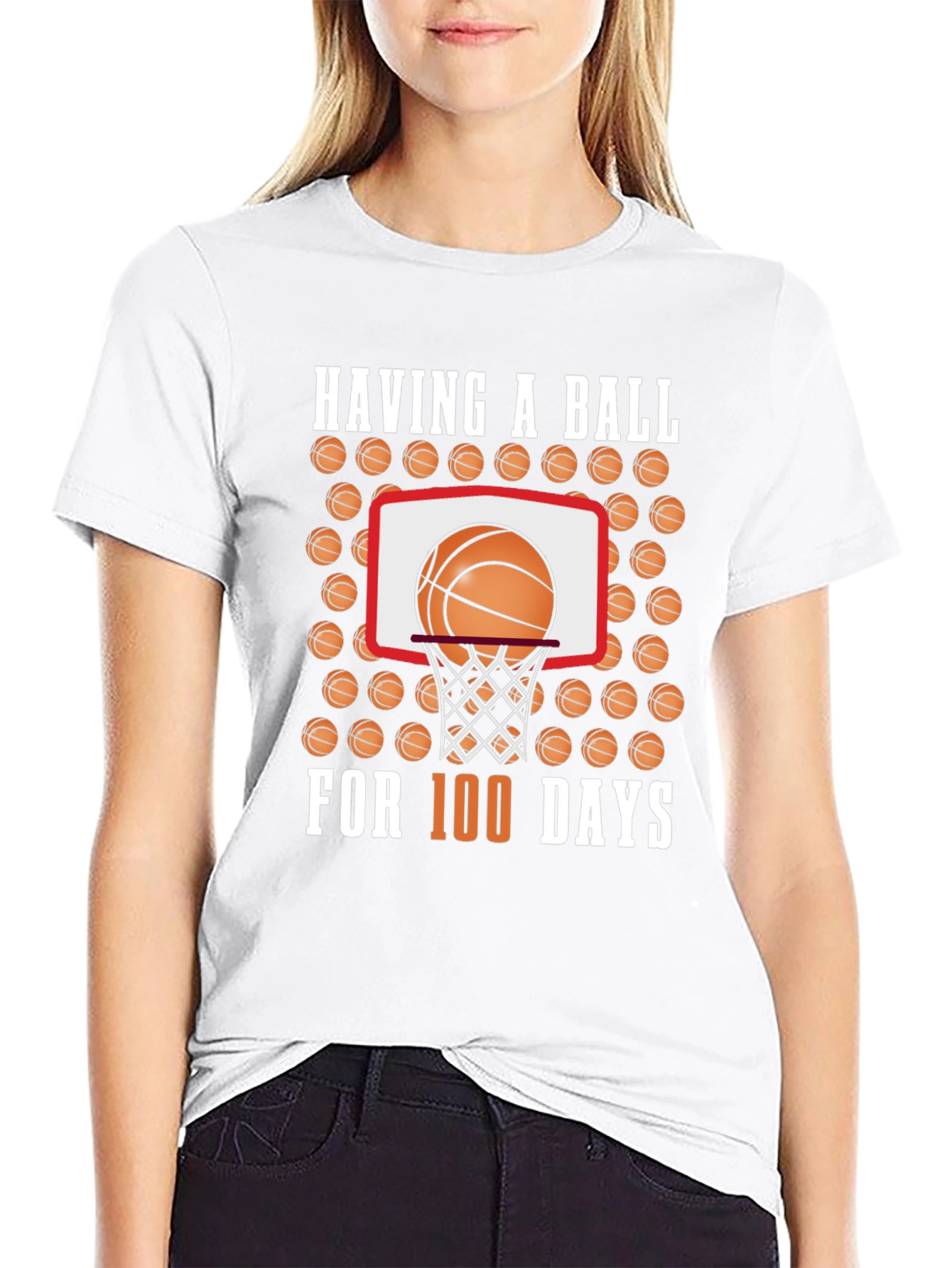 Black Having a Ball For 100 Days T-Shirt view 9