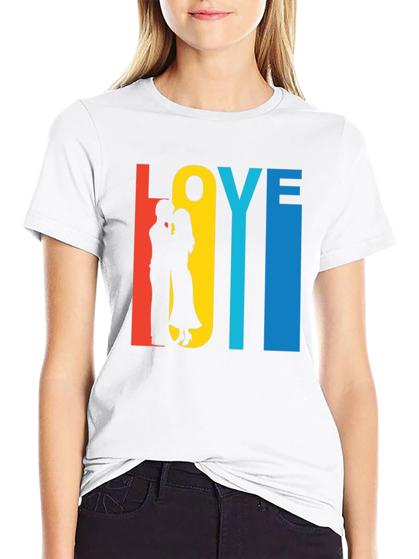 Black Love Silhouette Graphic Tee view 9