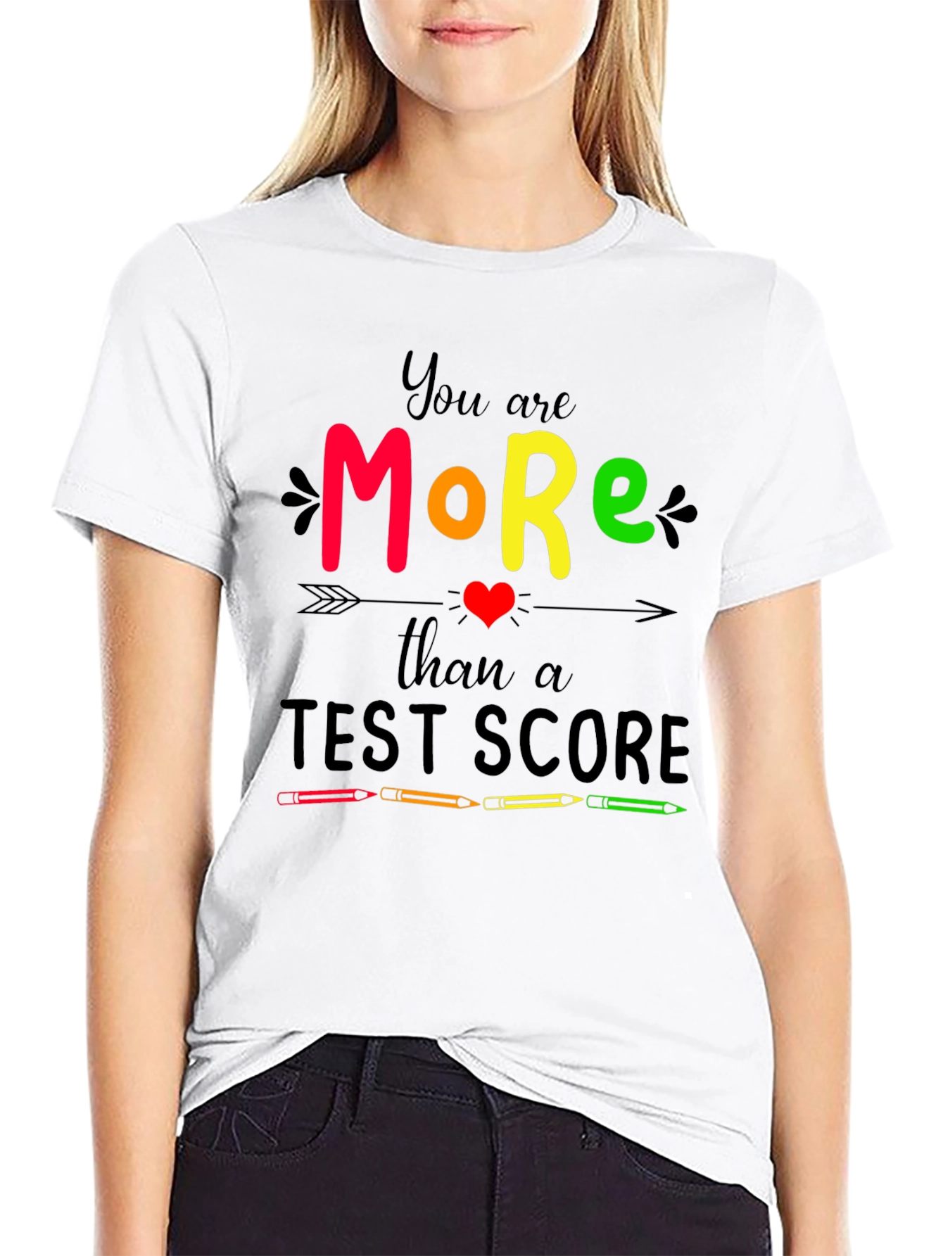 Black You Are More Than a Test Score Graphic Tee view 9