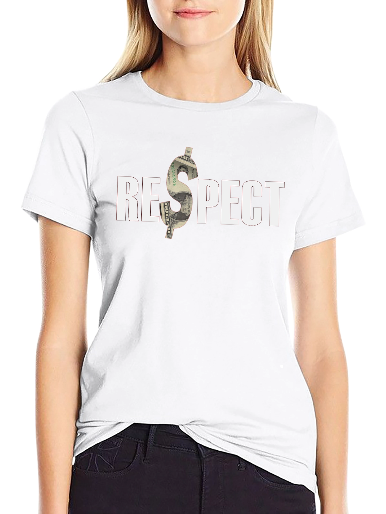 Black Respect Money Graphic Tee - Premium Cotton view 9