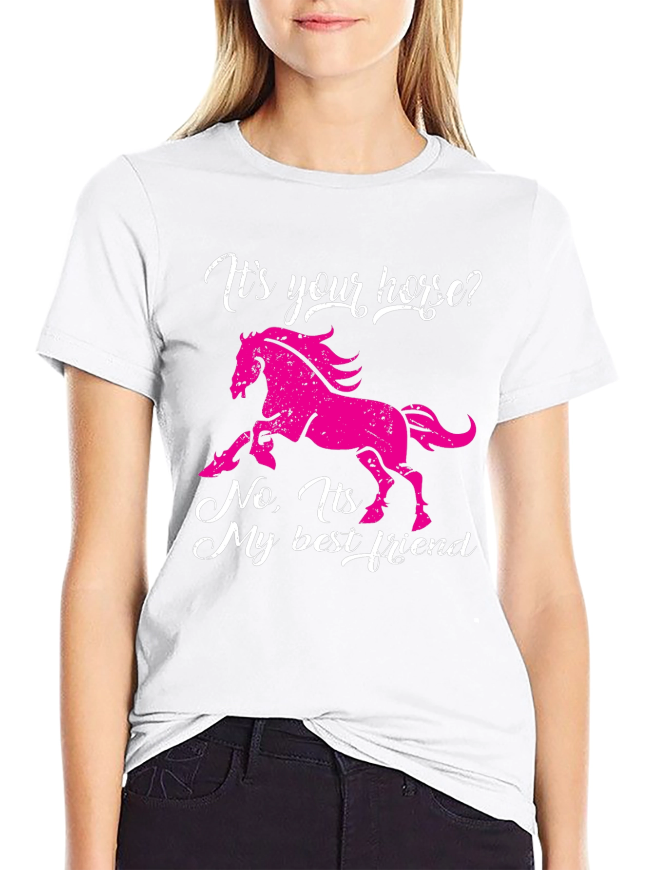 Black Horse Best Friend Graphic Tee - Black view 9
