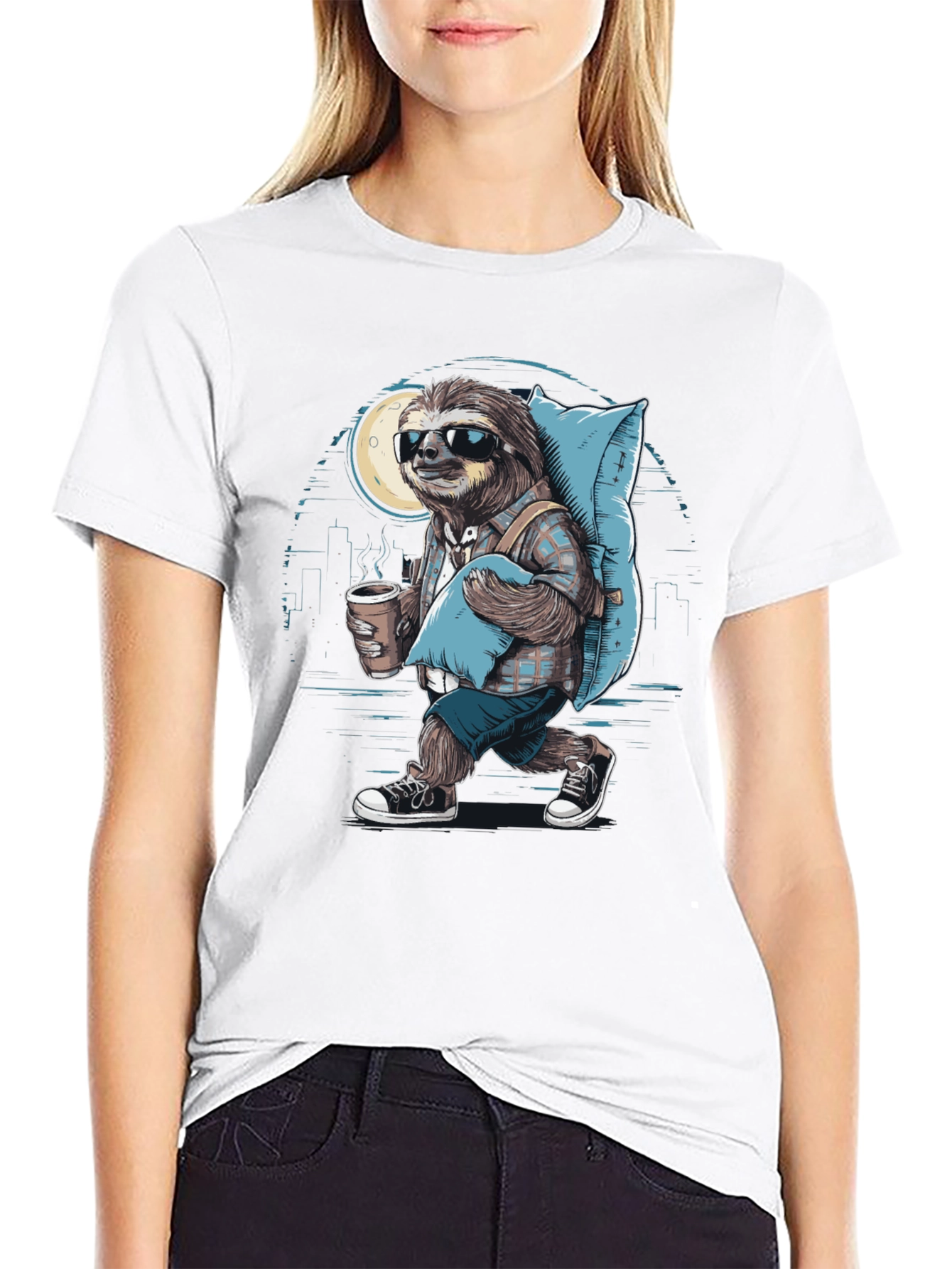 Sloth Wanderer Graphic Tee - Urban Sleepwalker T-Shirt - 9