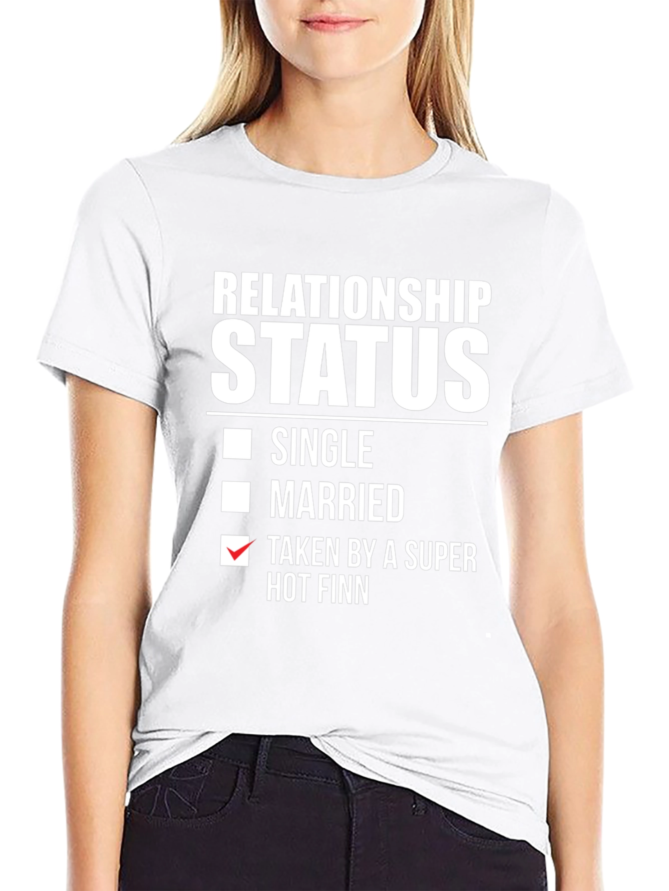 Black Relationship Status: Taken By a Super Hot Finn T-Shirt view 9