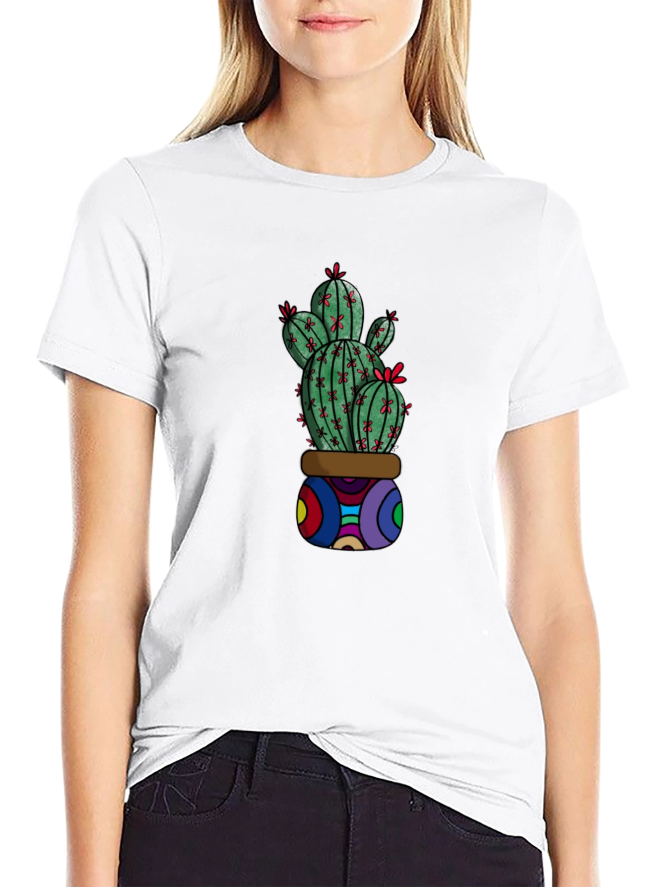 Black Cactus Graphic T-Shirt - Unique & Stylish view 9