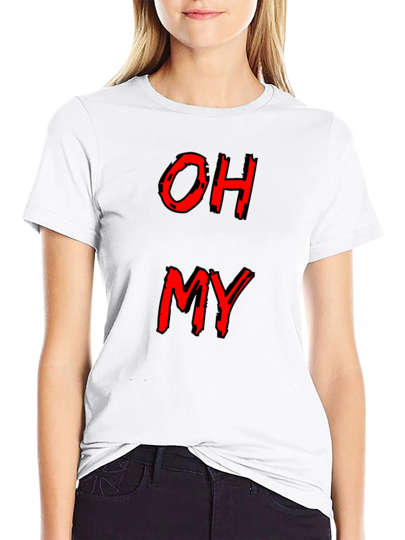 Black Oh My Graphic T-Shirt - Funny Men's Tee view 9