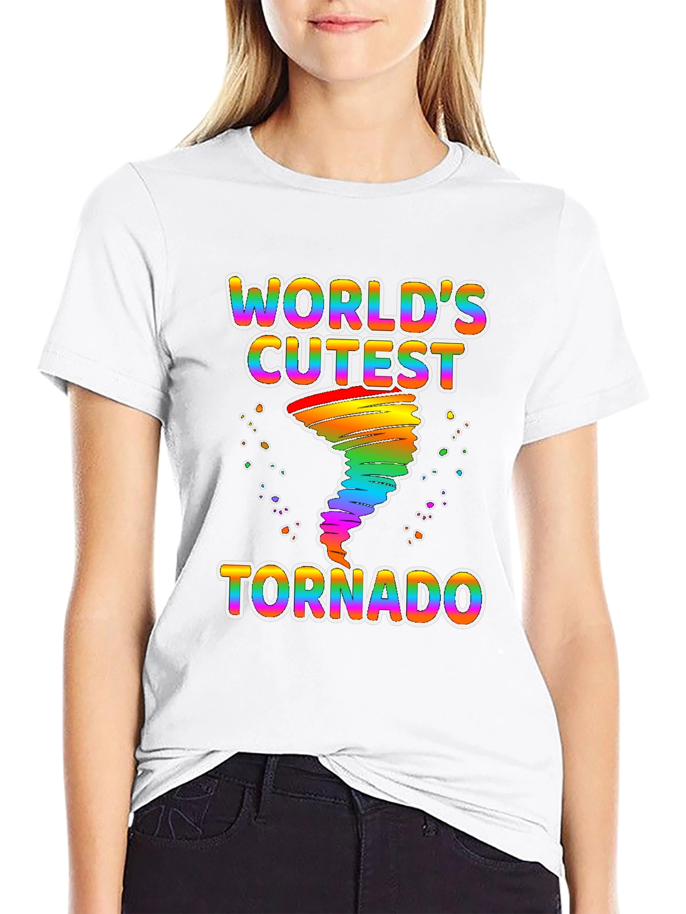 Black World's Cutest Tornado Graphic Tee view 9