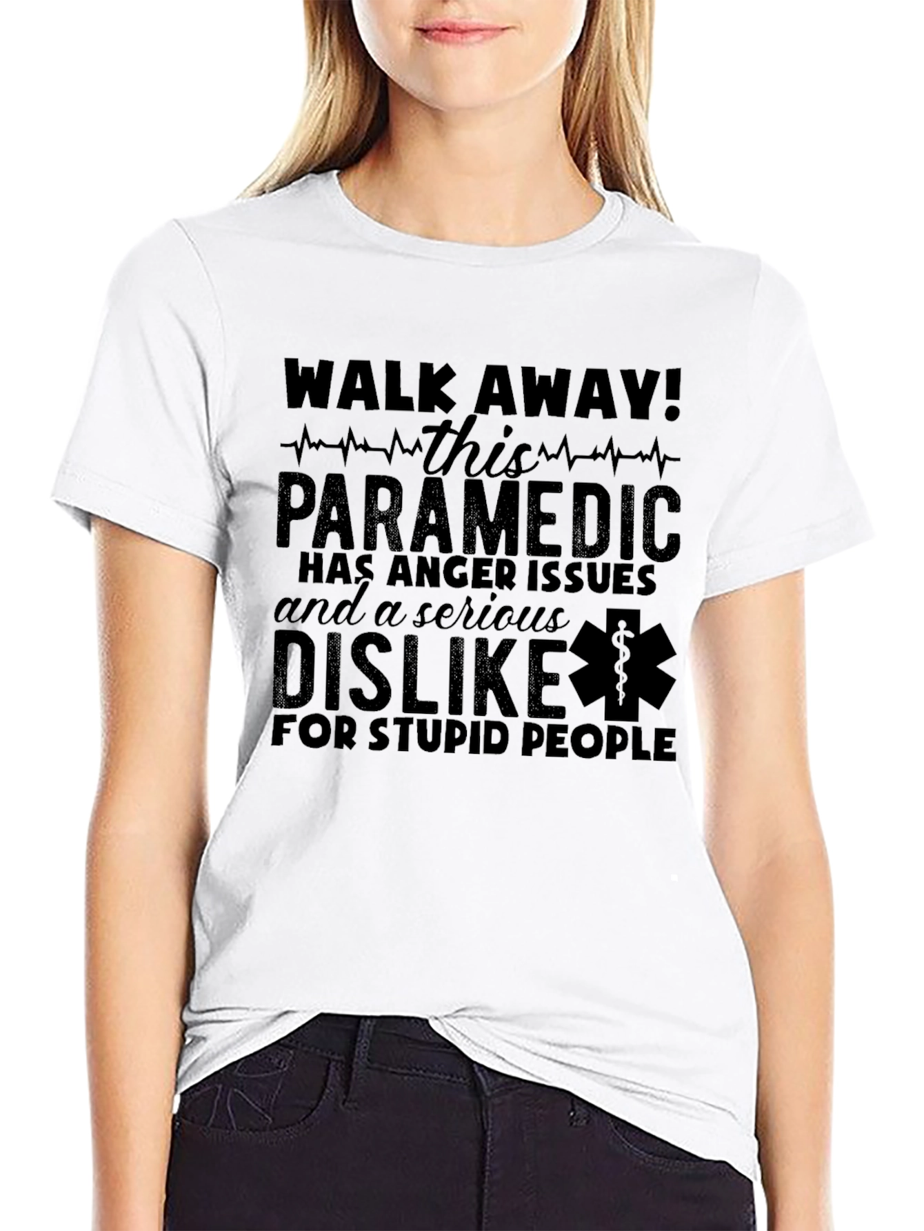 Black Paramedic Anger Issues Graphic T-Shirt view 9