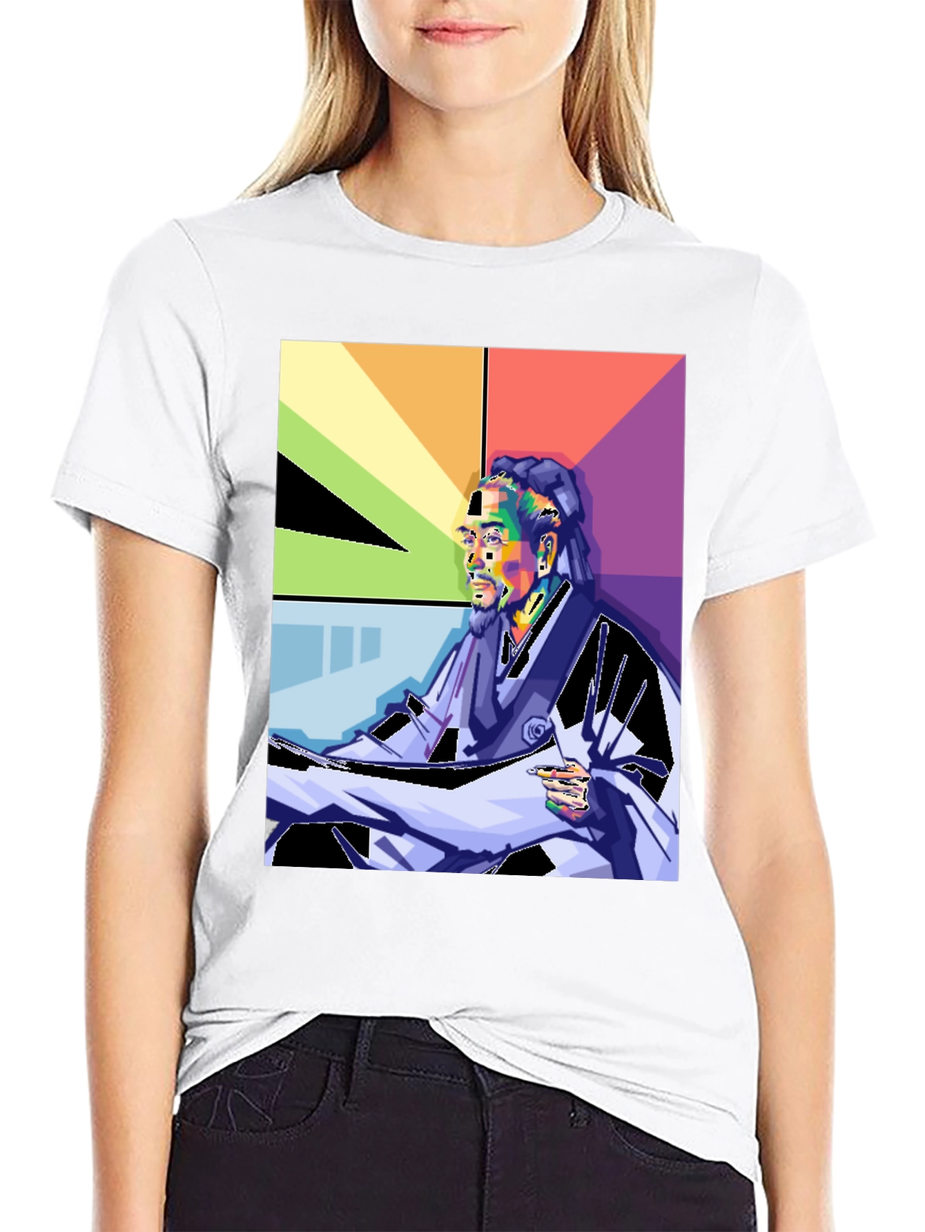 Black Snoop Dogg Pop Art Graphic Print T-Shirt view 9