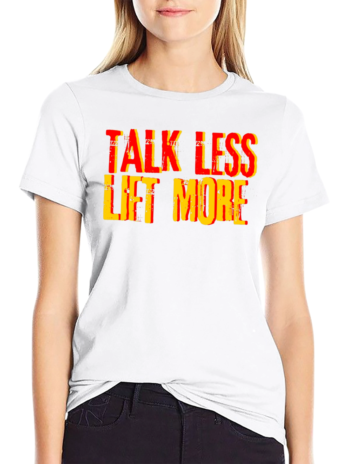 Black Talk Less Lift More Graphic Tee view 9