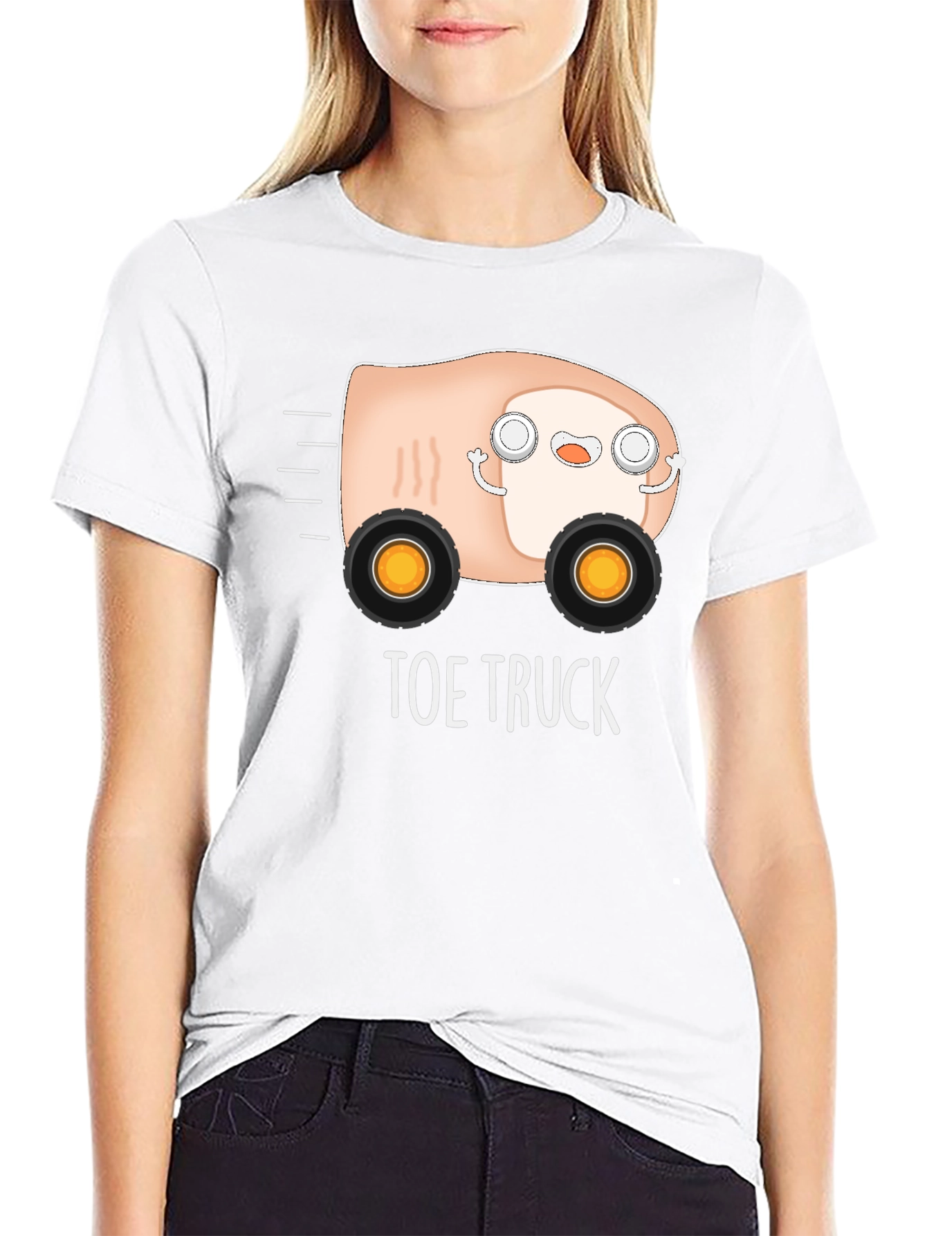 Black Toe Truck Graphic Tee - Funny Pun T-Shirt view 9