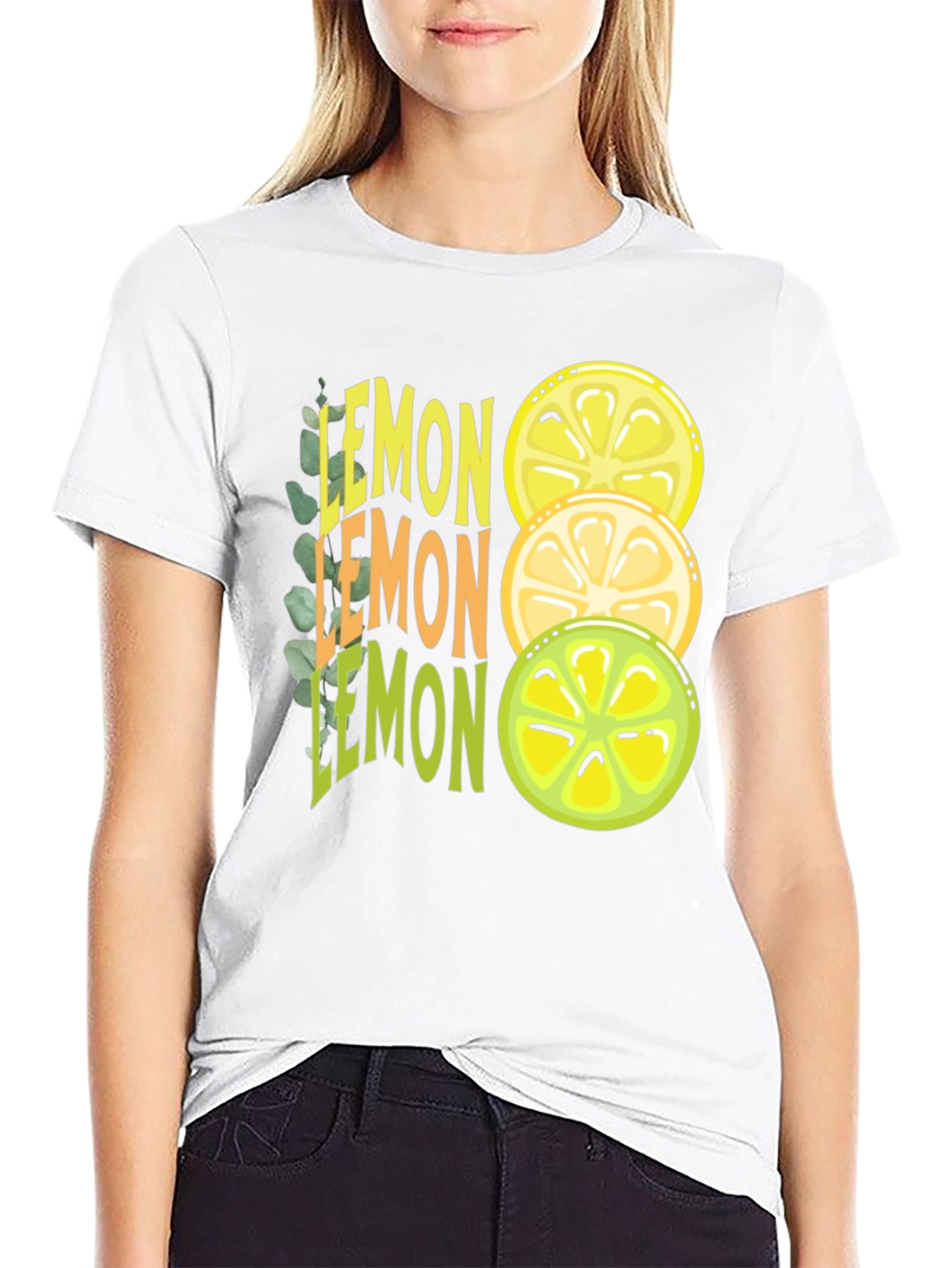 Black Lemon Graphic Tee - Funny Fruit Shirt view 9