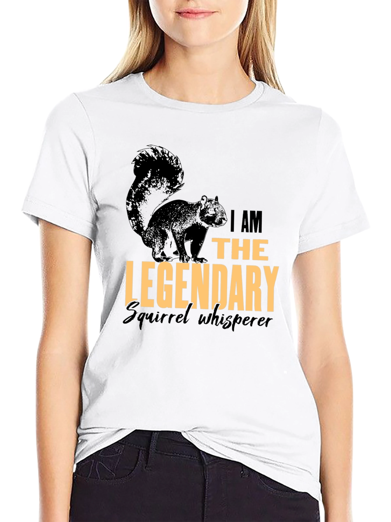Black Legendary Squirrel Whisperer Graphic Tee view 9