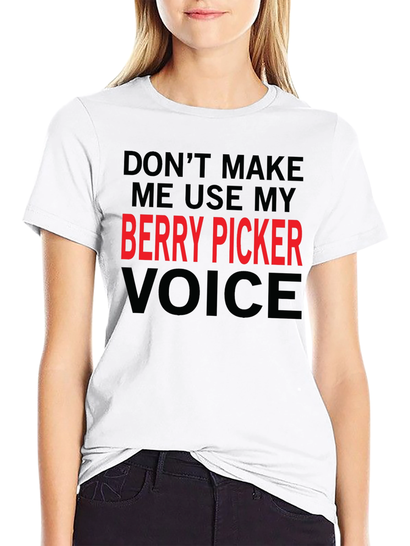 Black Berry Picker Voice Novelty T-Shirt view 9
