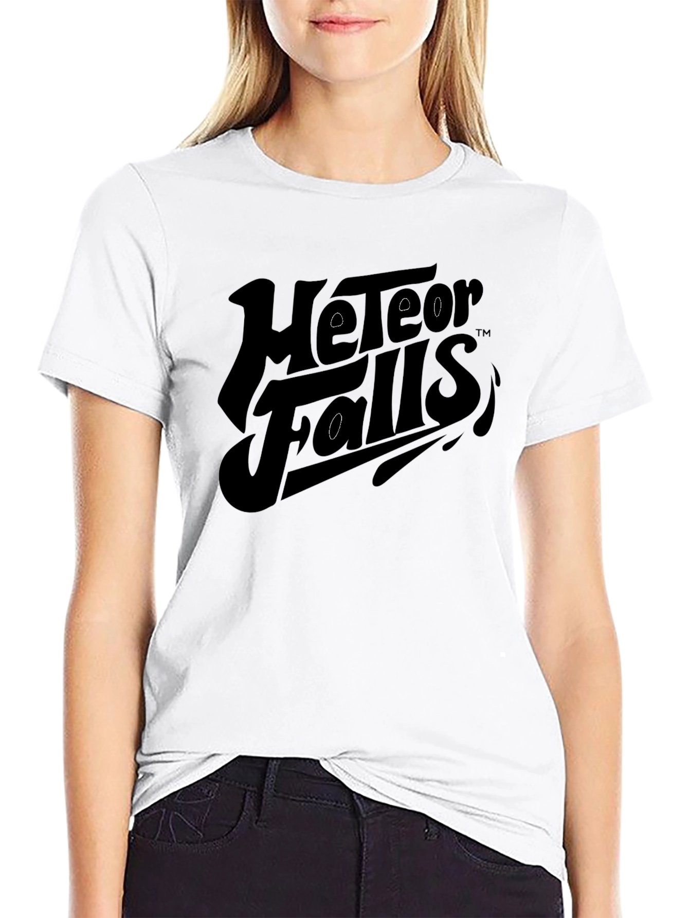 Black Meteor Falls Black Graphic Tee view 9