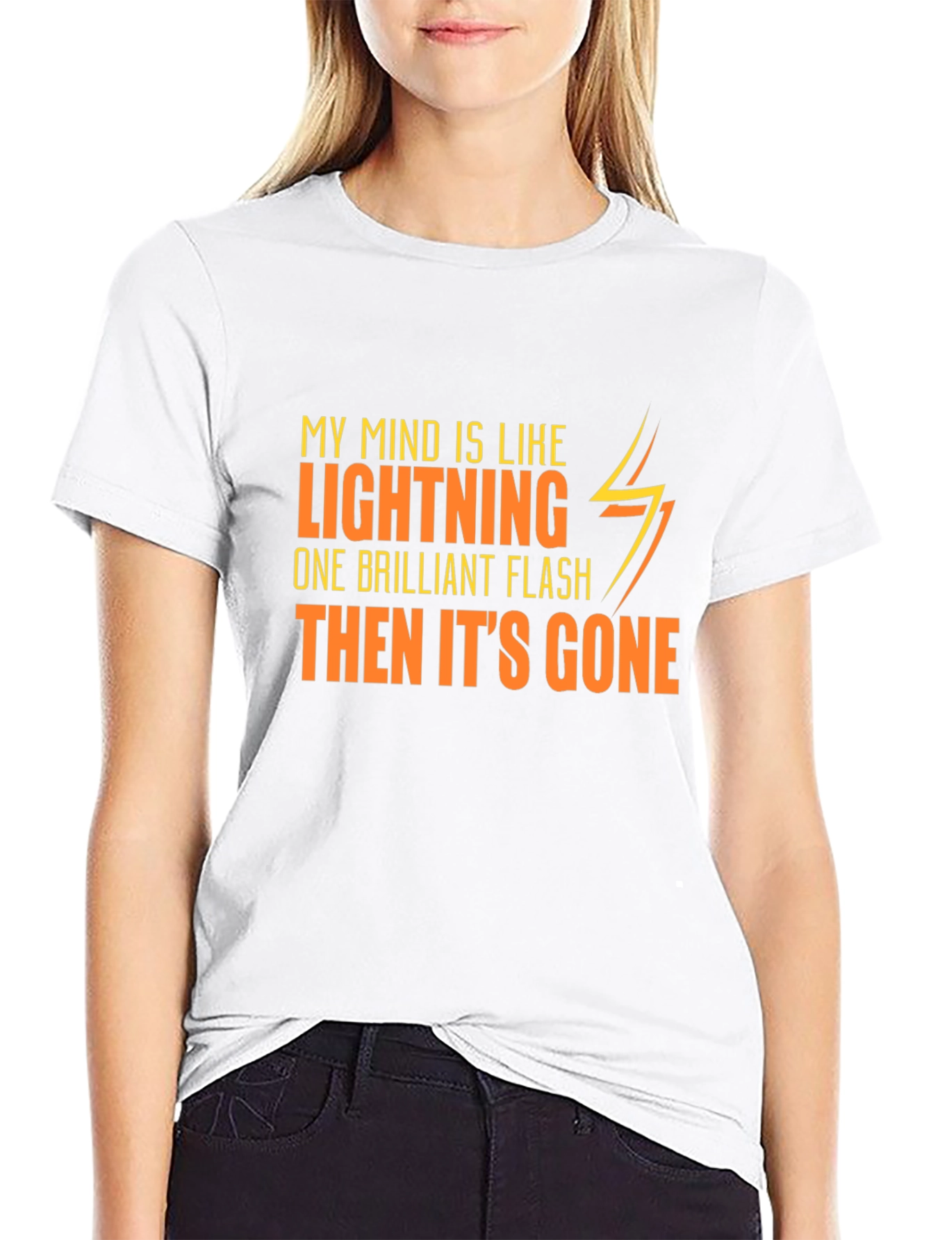 Black Lightning Mind Graphic Tee - Mens Black T-Shirt view 9