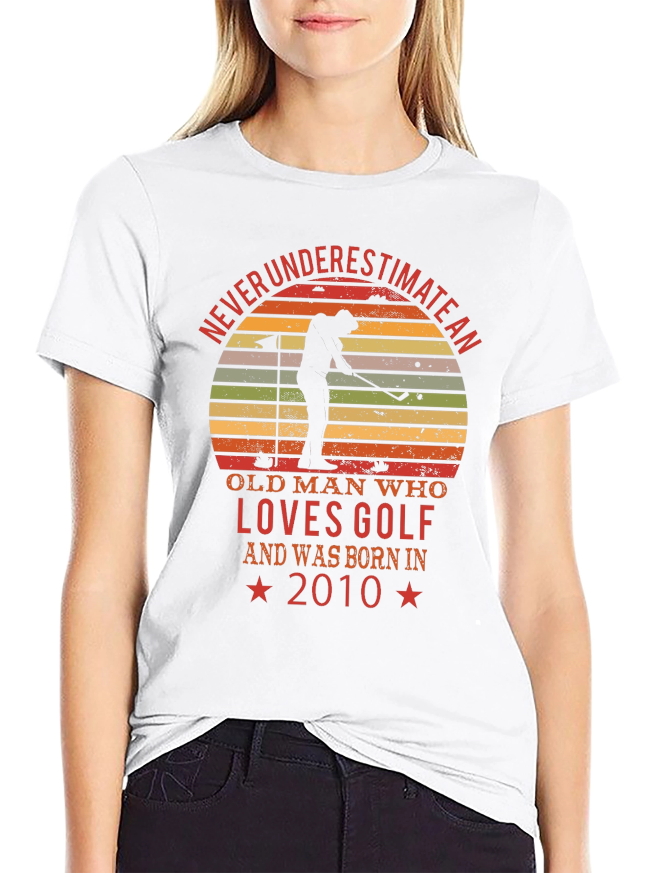 Black Golf Lover 2010 Birthday T-Shirt view 9