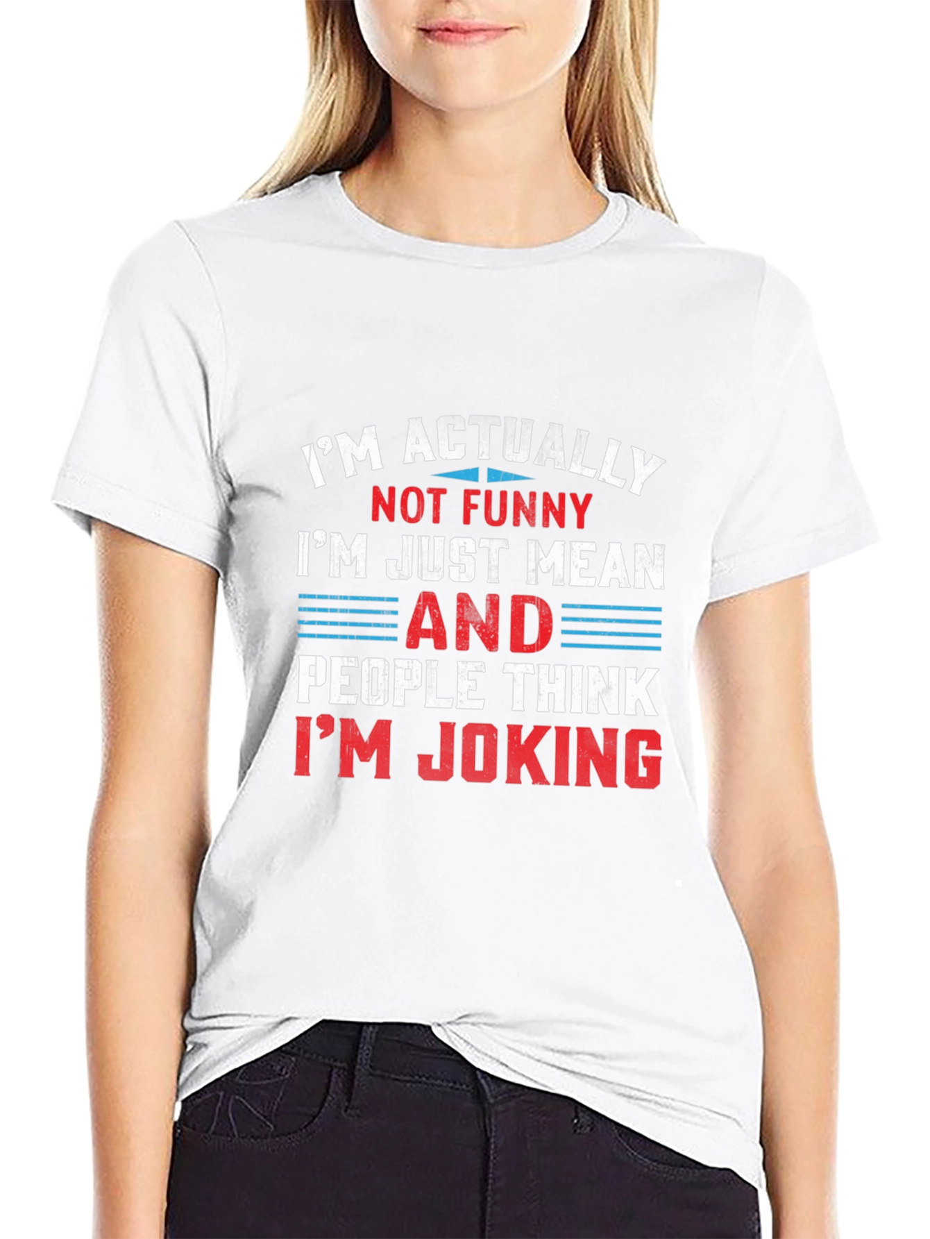 Black Funny Mean Joking T-Shirt view 9