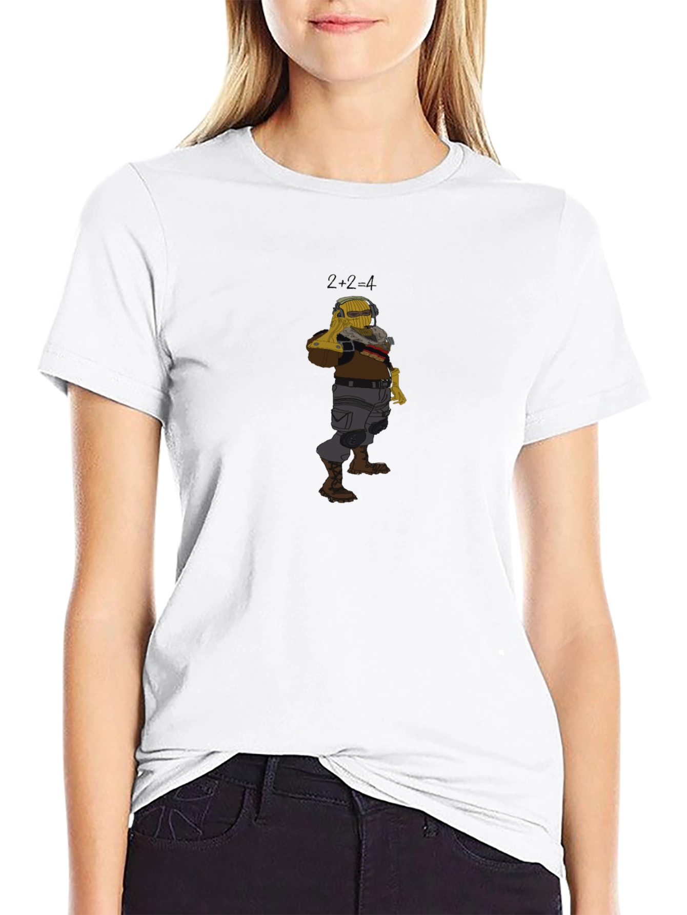 Black Cartoon Character Graphic Tee view 9