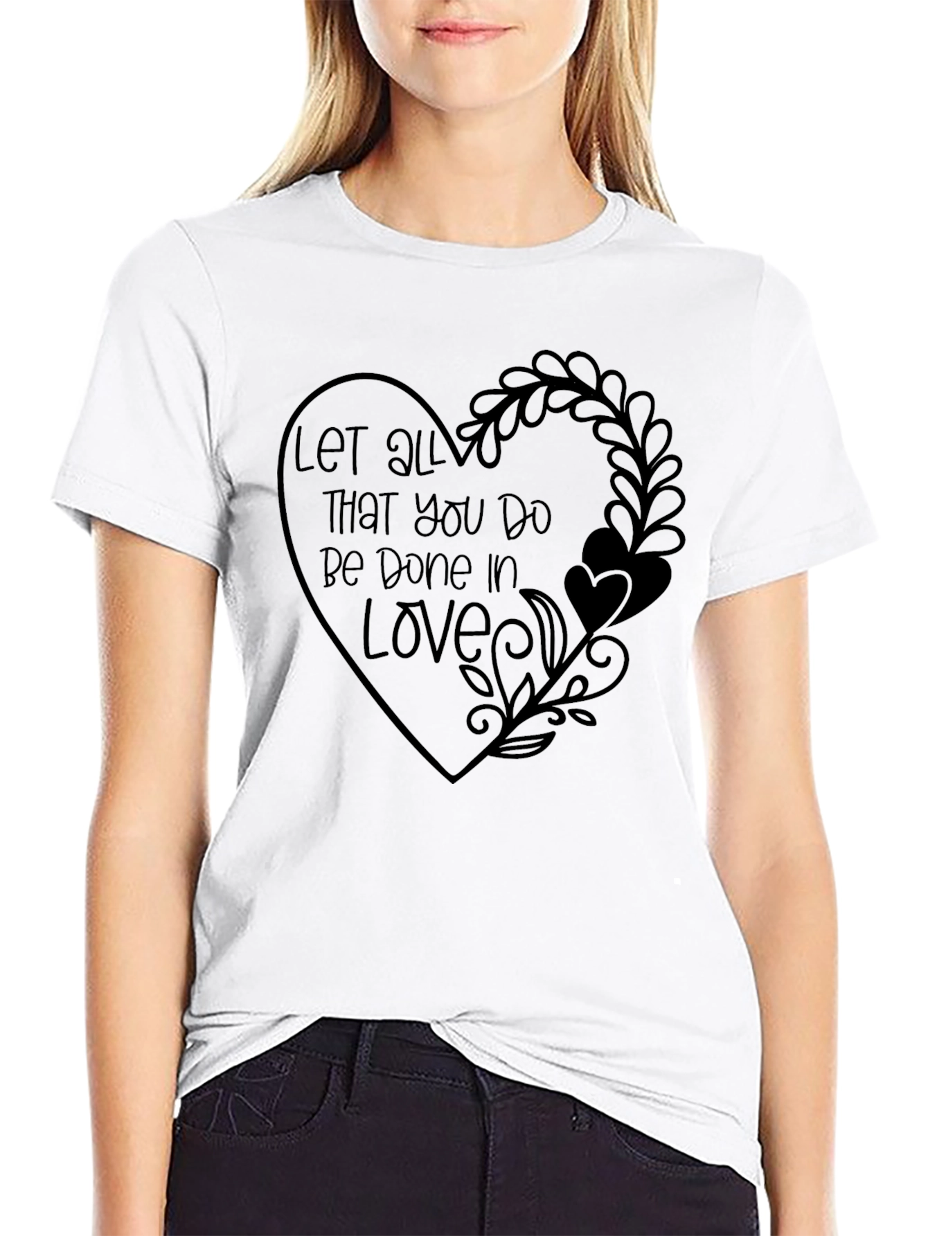 Black Love-Themed Graphic Tee - Inspirational Message view 9