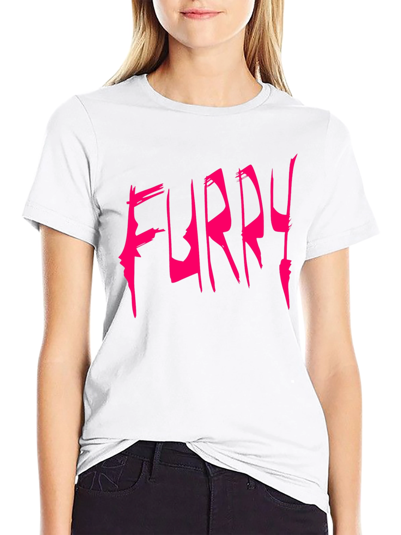 Black Furry Graphic Tee - Bold Statement Shirt view 9