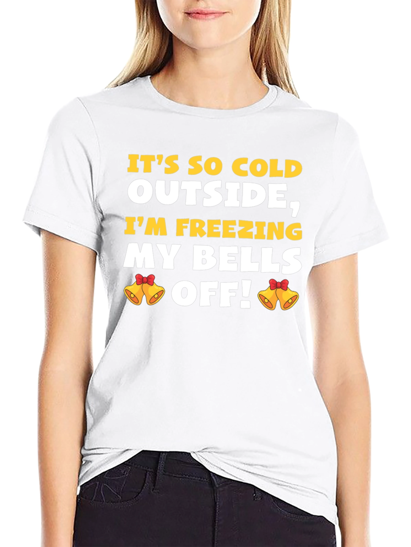 Black Funny Winter T-Shirt: It's So Cold! view 9