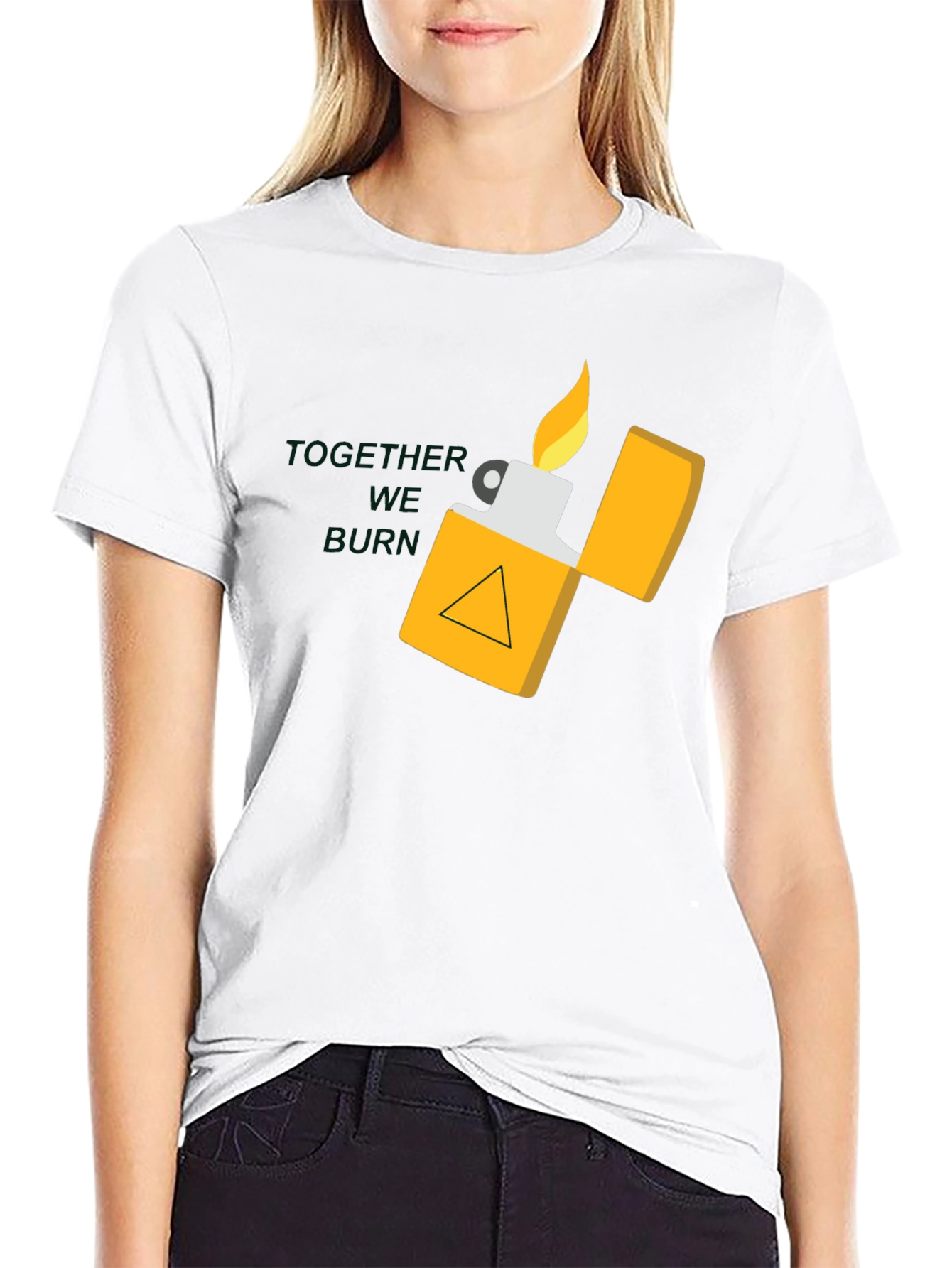 Black Lighter Graphic Tee - Together We Burn Shirt view 9