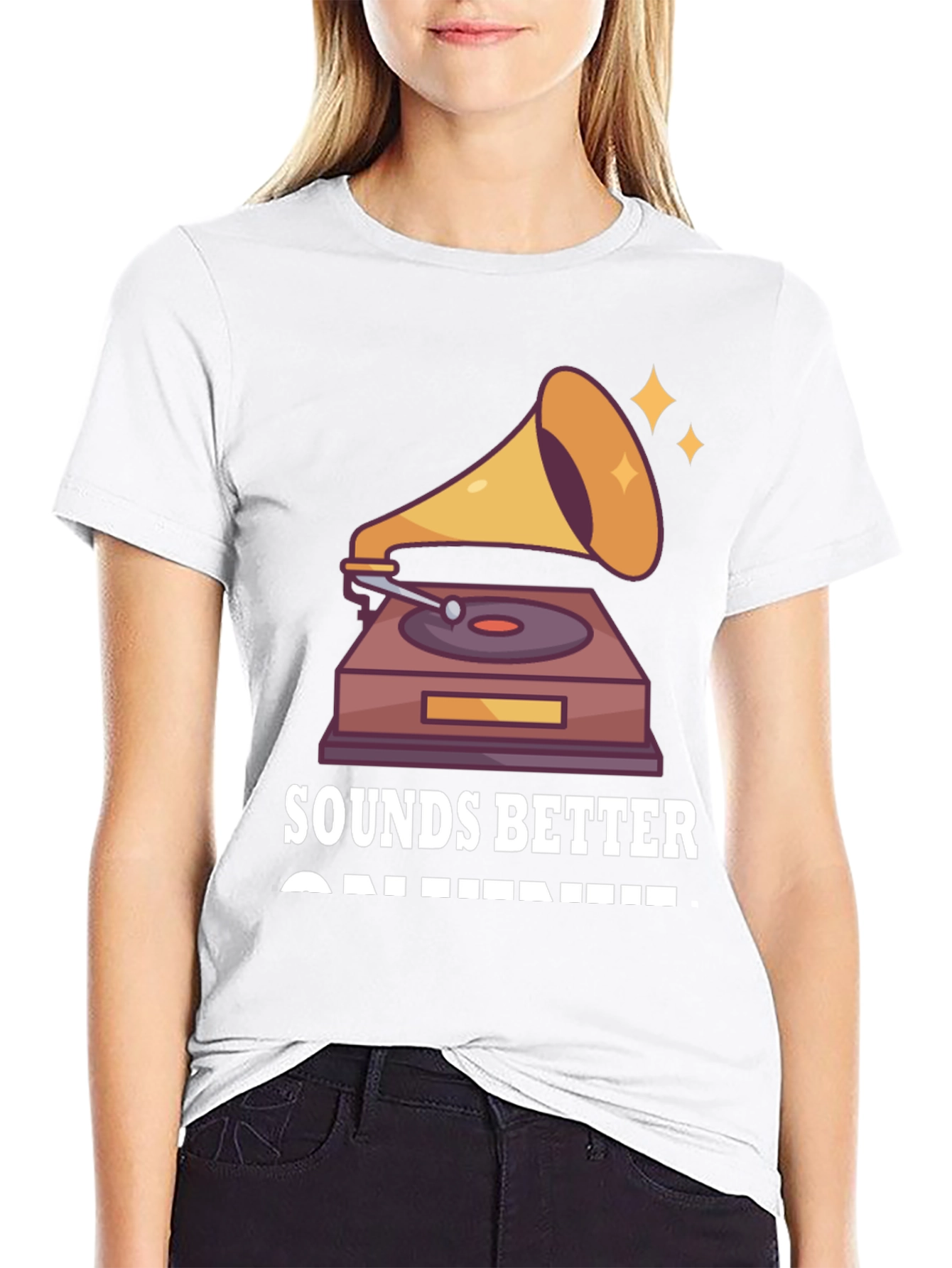 Black Sounds Better on Vinyl T-Shirt view 9