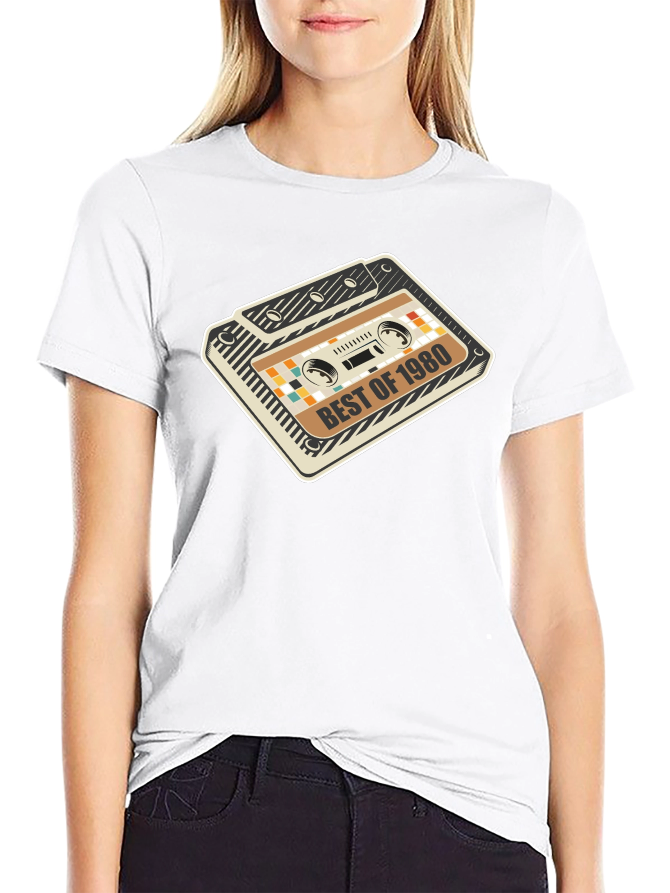 Black Best of 1980 Cassette Tape Graphic Tee view 9
