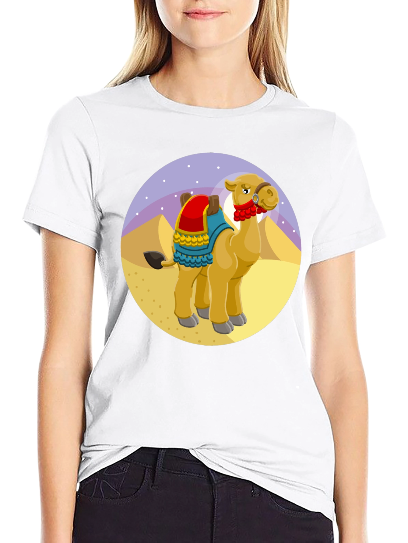 Black Cartoon Camel T-Shirt view 9
