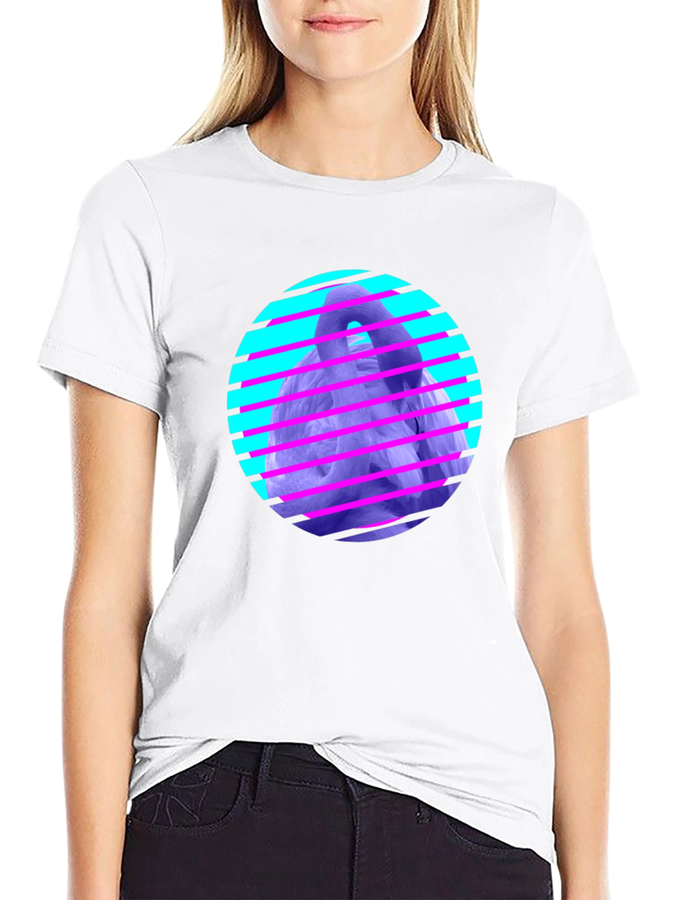 Black Retro Vaporwave Gorilla Graphic Tee view 9