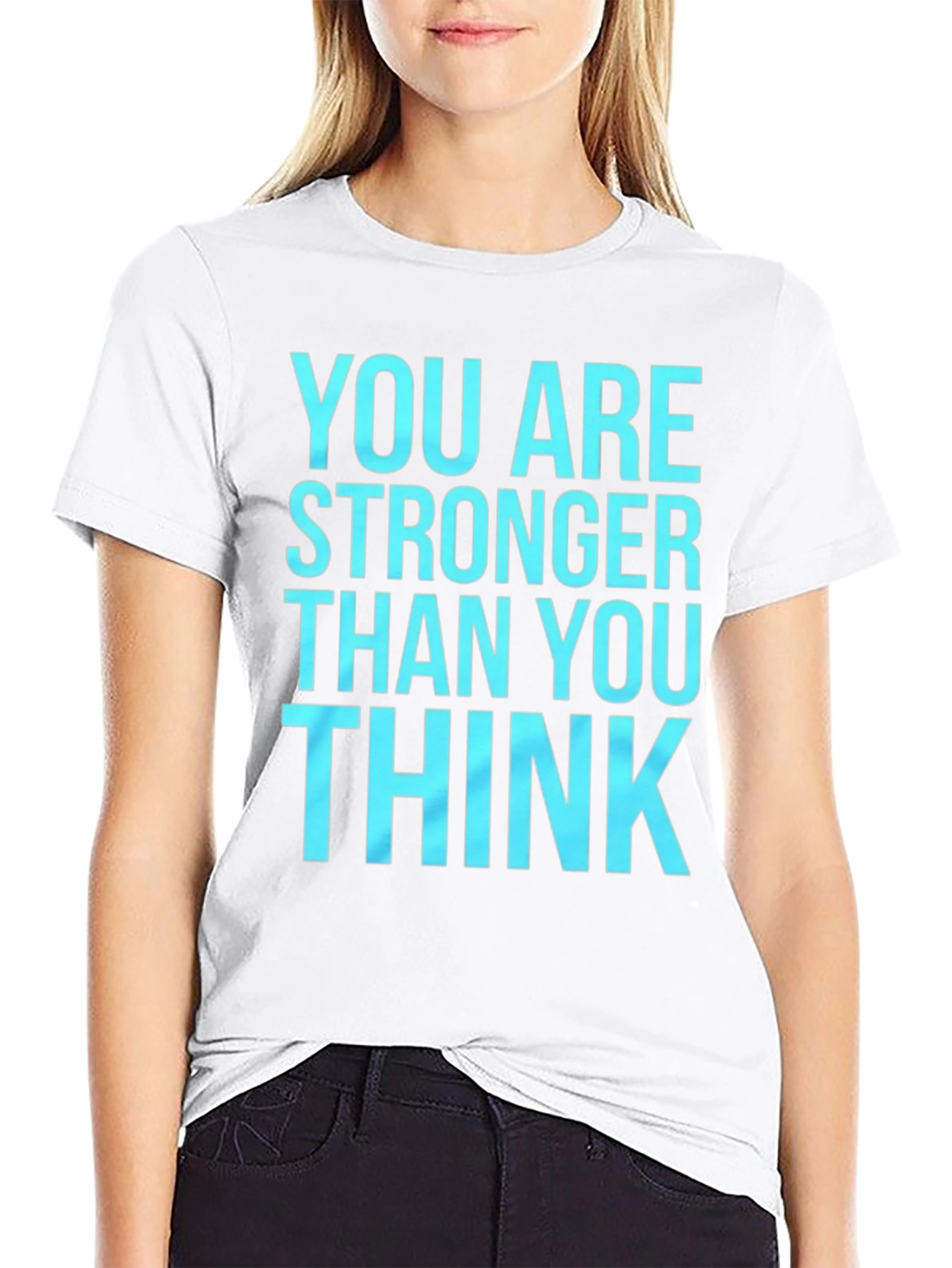Black Inspirational Tee: You Are Stronger Than You Think view 9