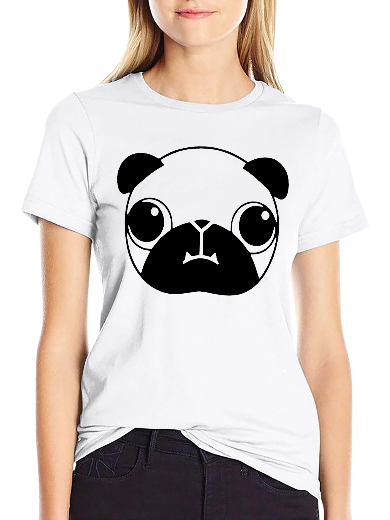 Black Black Pug Graphic Tee - Casual Style view 9