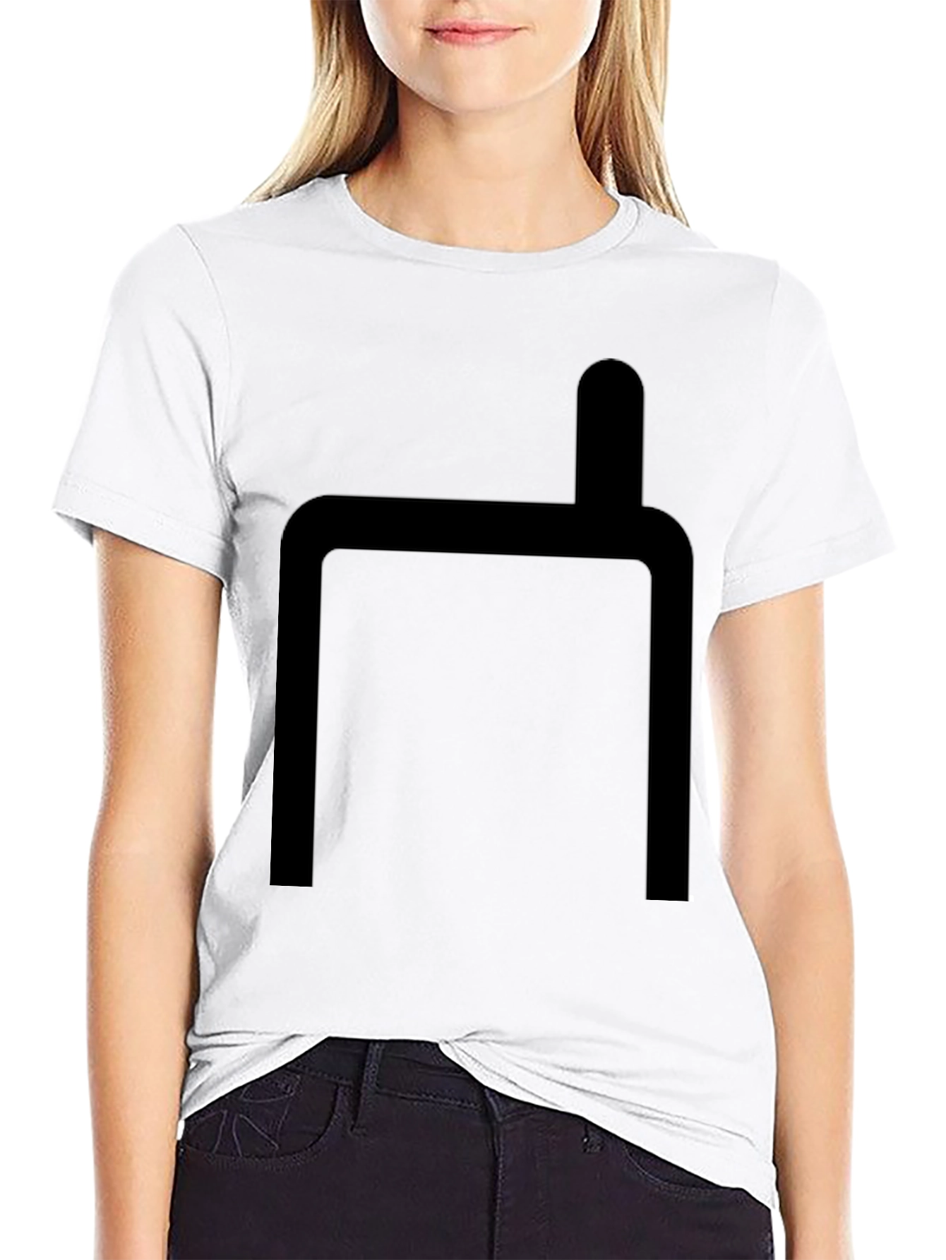 Black Modern Graphic Black T-Shirt view 9