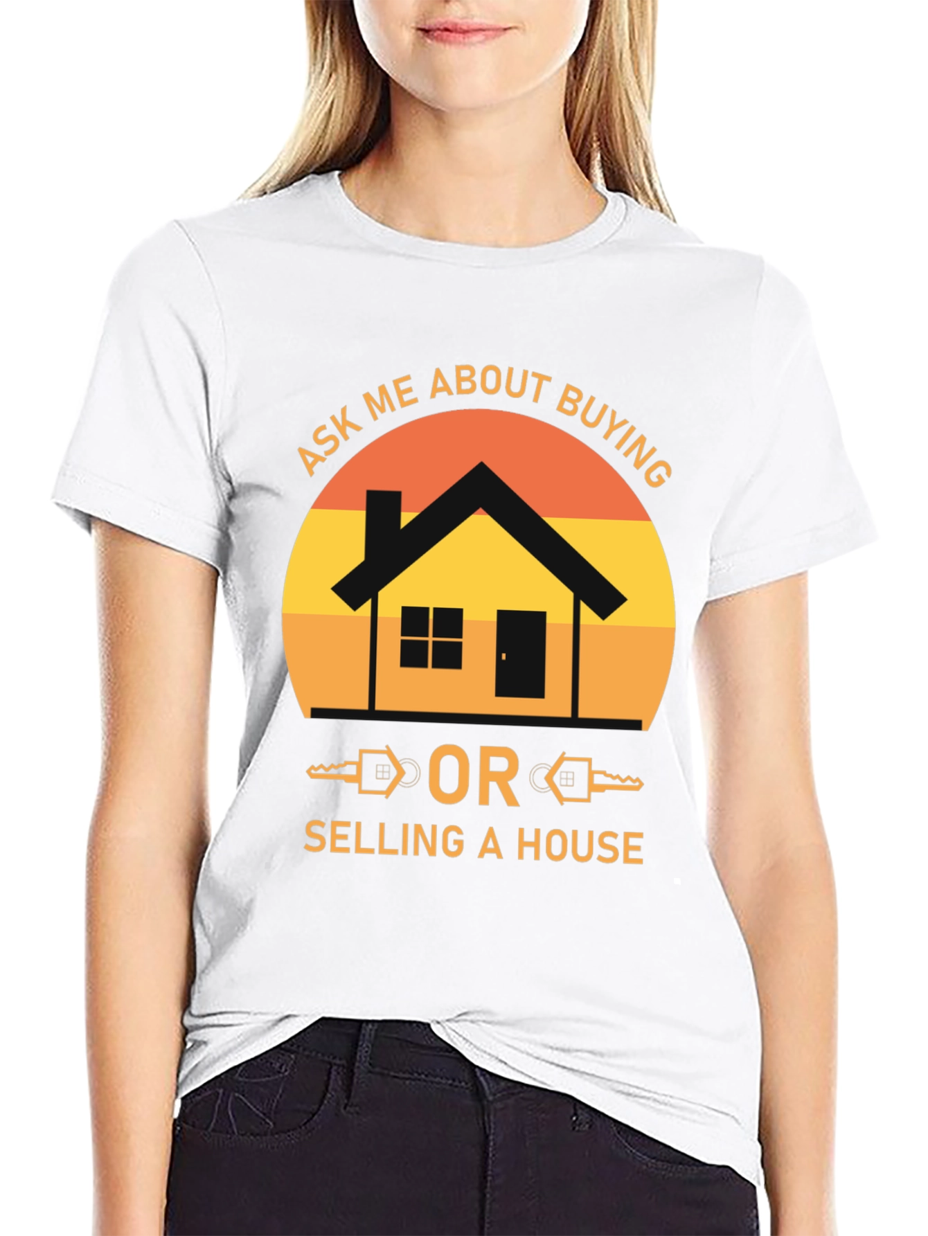 Black Real Estate T-Shirt - Ask Me About Buying or Selling! view 9