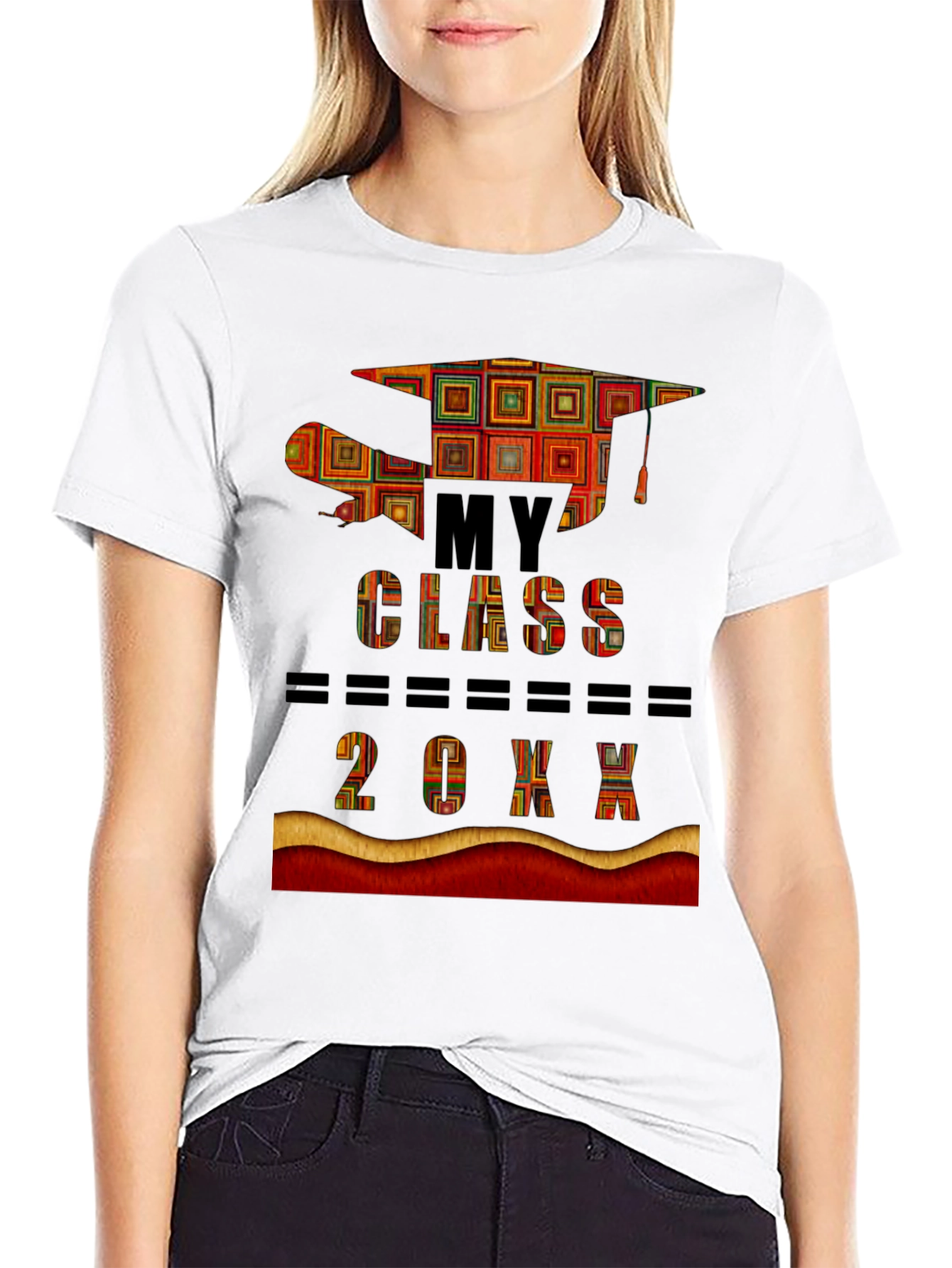 Black Graduation Class of 20XX T-Shirt view 9