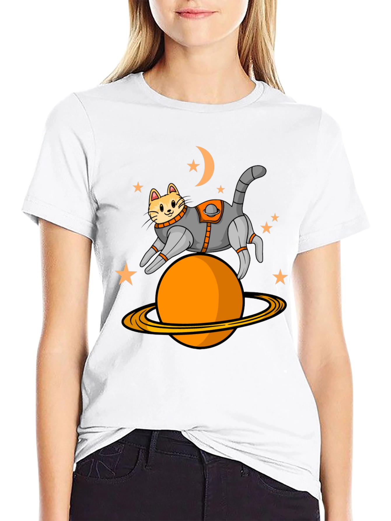 Black Cat Astronaut T-Shirt view 9
